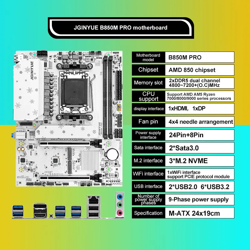JGINYUE B850M Pro - Conjunto d - Ddr5 6000Mhz reseña y precio